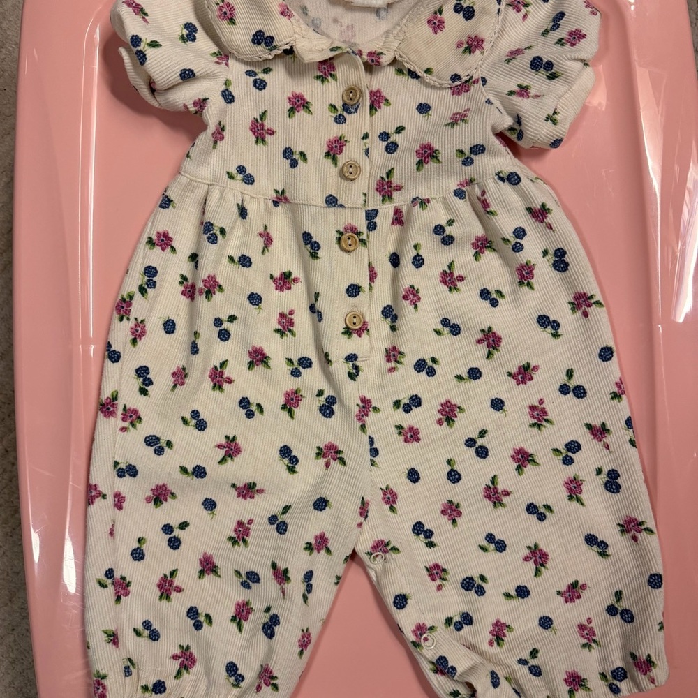 Vintage Floral Baby Romper